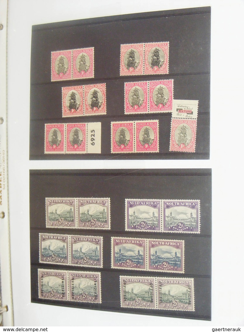 24128 Südafrika: 1913/99: Slightly messy, MNH, mint hinged and used collection South Africa 1913-1999 in 2