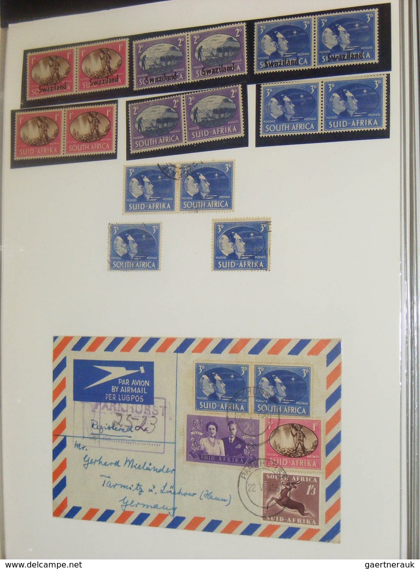 24128 Südafrika: 1913/99: Slightly messy, MNH, mint hinged and used collection South Africa 1913-1999 in 2