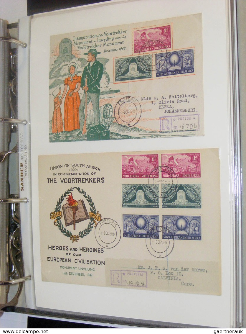 24128 Südafrika: 1913/99: Slightly messy, MNH, mint hinged and used collection South Africa 1913-1999 in 2