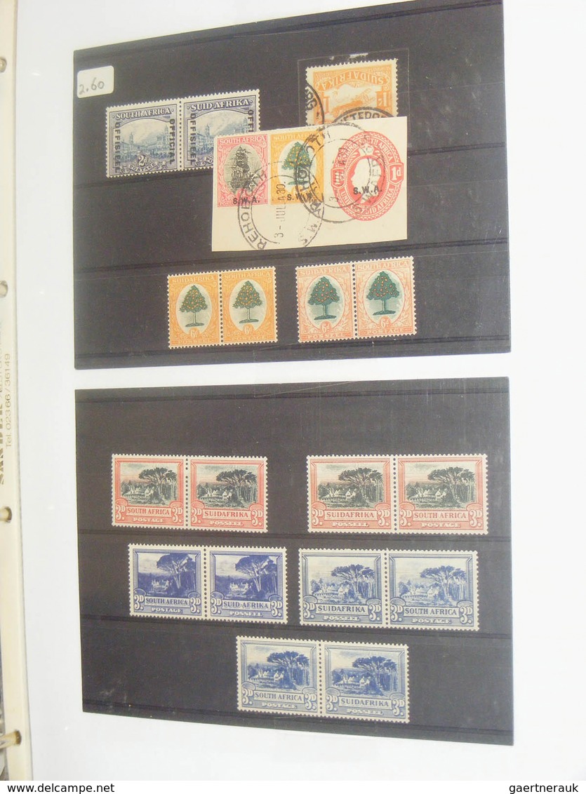 24128 Südafrika: 1913/99: Slightly messy, MNH, mint hinged and used collection South Africa 1913-1999 in 2