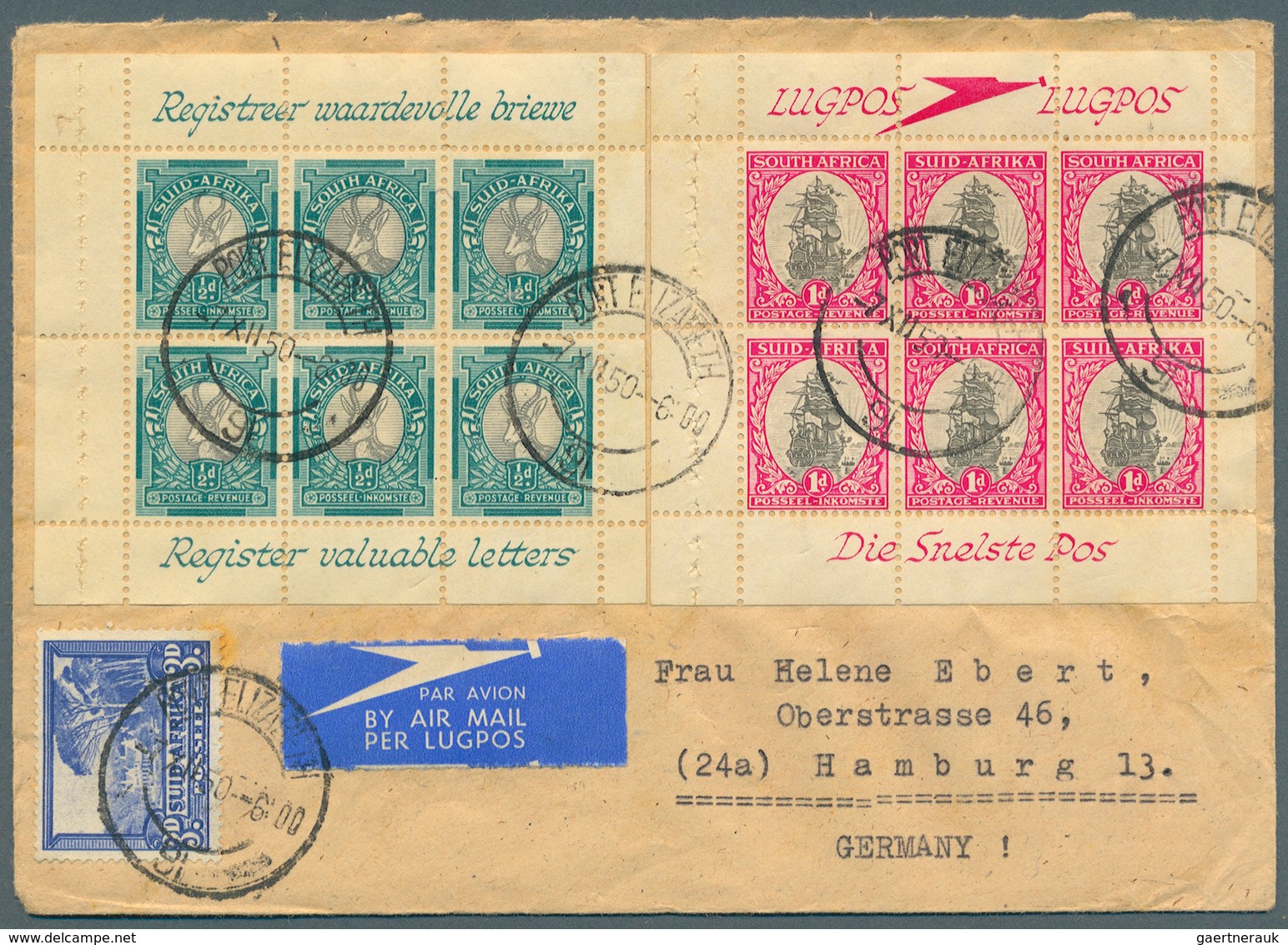 24129 Südafrika: 1915/1975 (ca.), accumulation with about 260 covers and postal stationeries (postcards, r