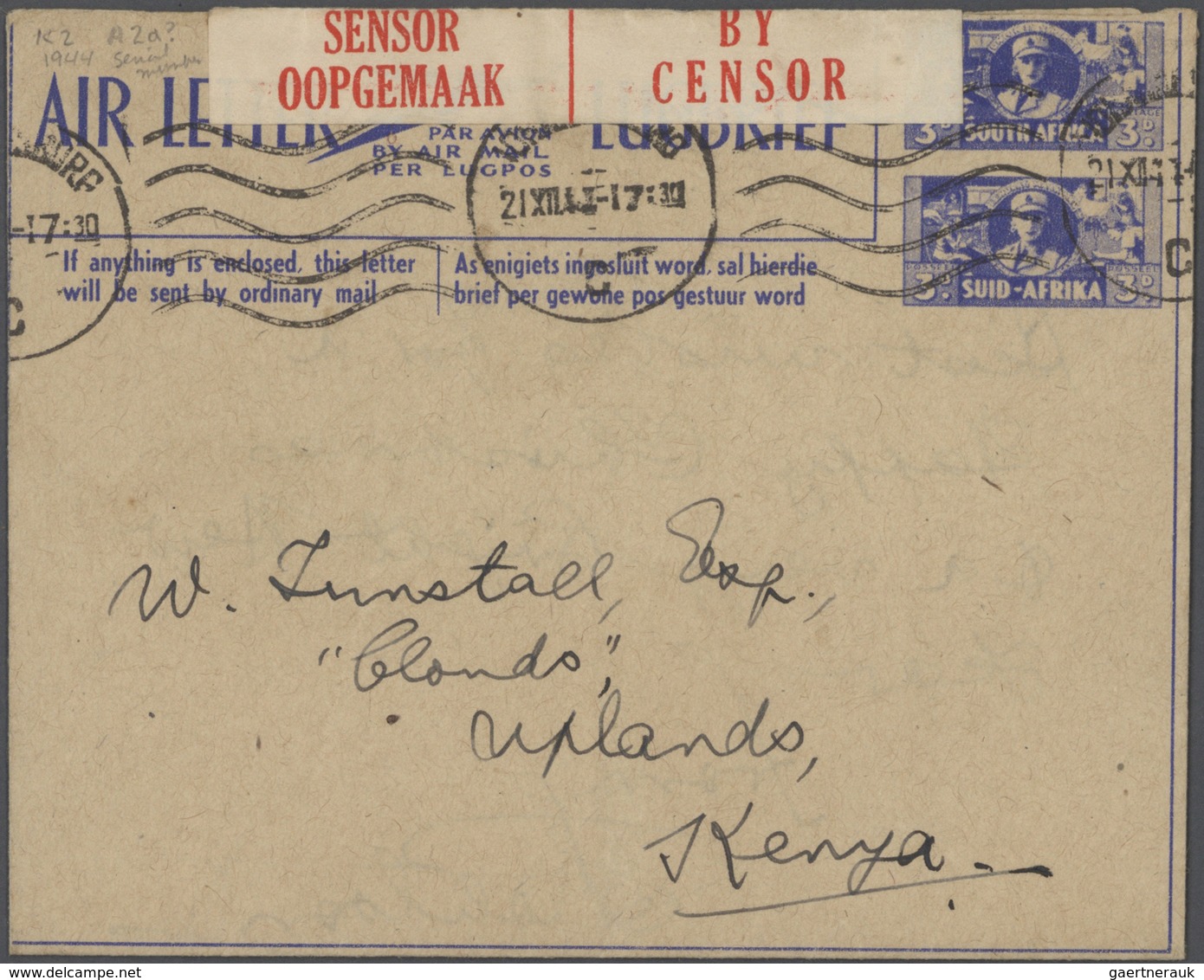 24131 Südafrika: 1945/80 (ca.), AEROGRAMMES: Duplicated Accumulation Of About 280 Airletters, Lettercards - Sonstige & Ohne Zuordnung