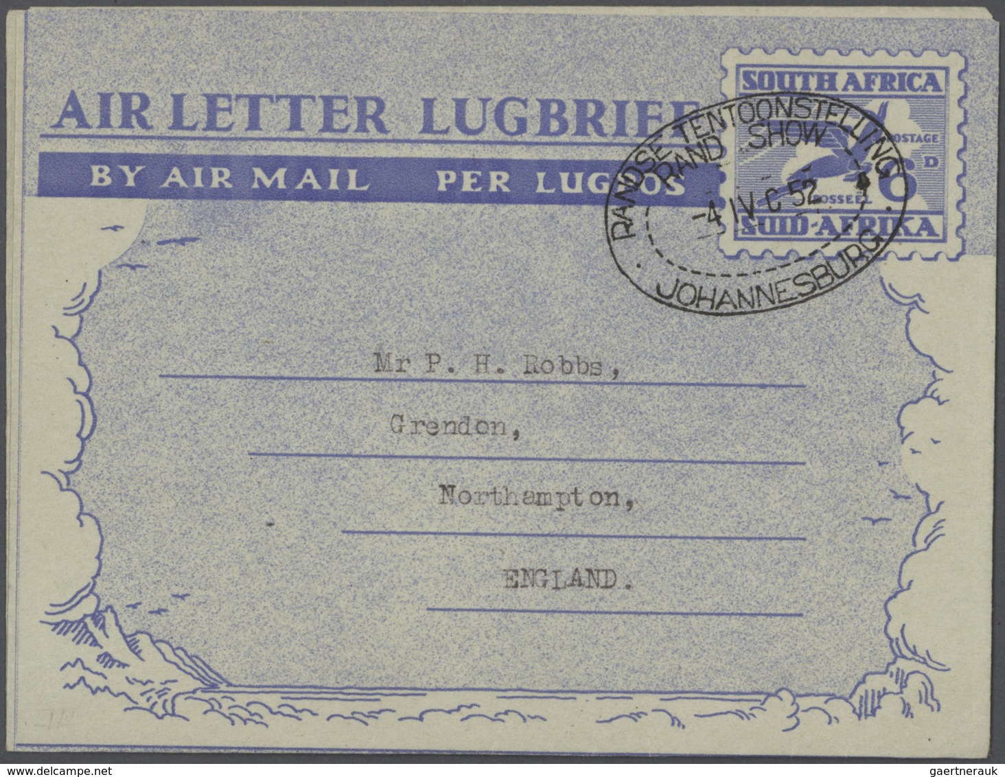 24131 Südafrika: 1945/80 (ca.), AEROGRAMMES: duplicated accumulation of about 280 airletters, lettercards