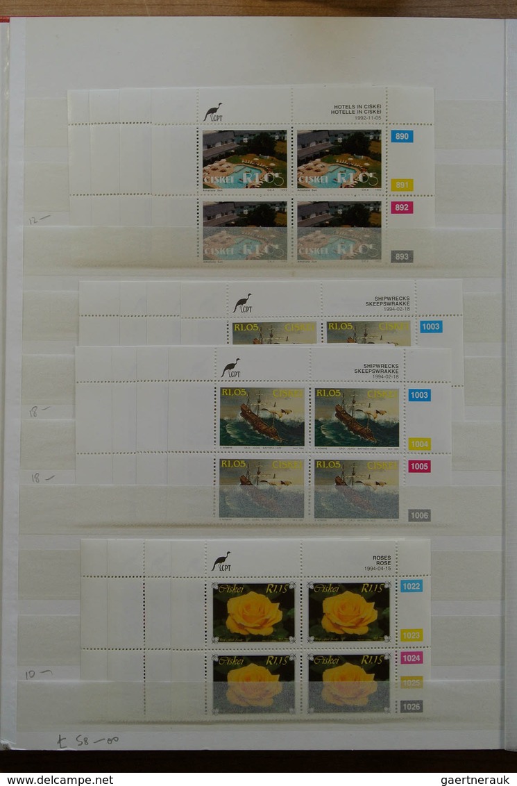 24134 Südafrika: Stockbook with MNH material of the homelands (Bophuthatswana, Ciskei, Transkei and Venda)