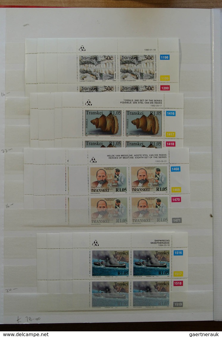 24134 Südafrika: Stockbook with MNH material of the homelands (Bophuthatswana, Ciskei, Transkei and Venda)