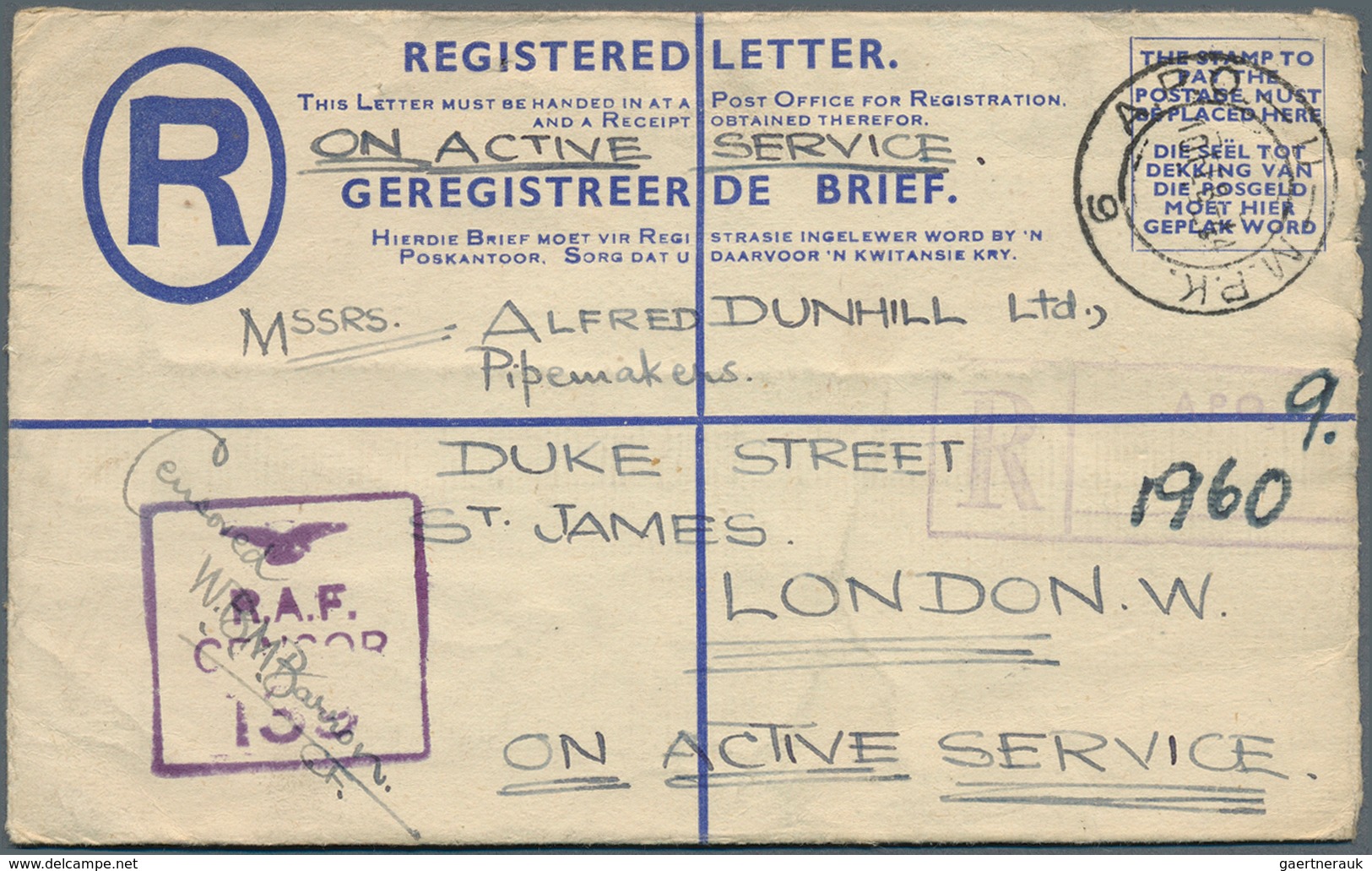 24138 Südafrika - Ganzsachen: REGISTERED LETTERS: 1915/80 (ca.), Duplicated Accumulation Of About 220 Most - Autres & Non Classés