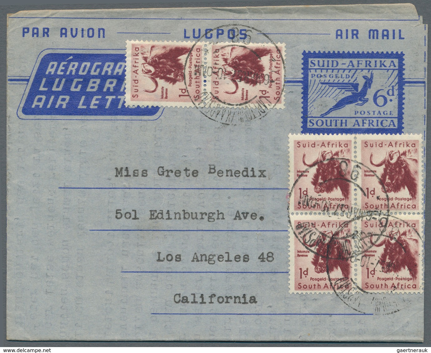 24140 Südafrika - Ganzsachen: 1942/2002 (ca.), AEROGRAMMES: accumulation with about 970 unused and used/CT