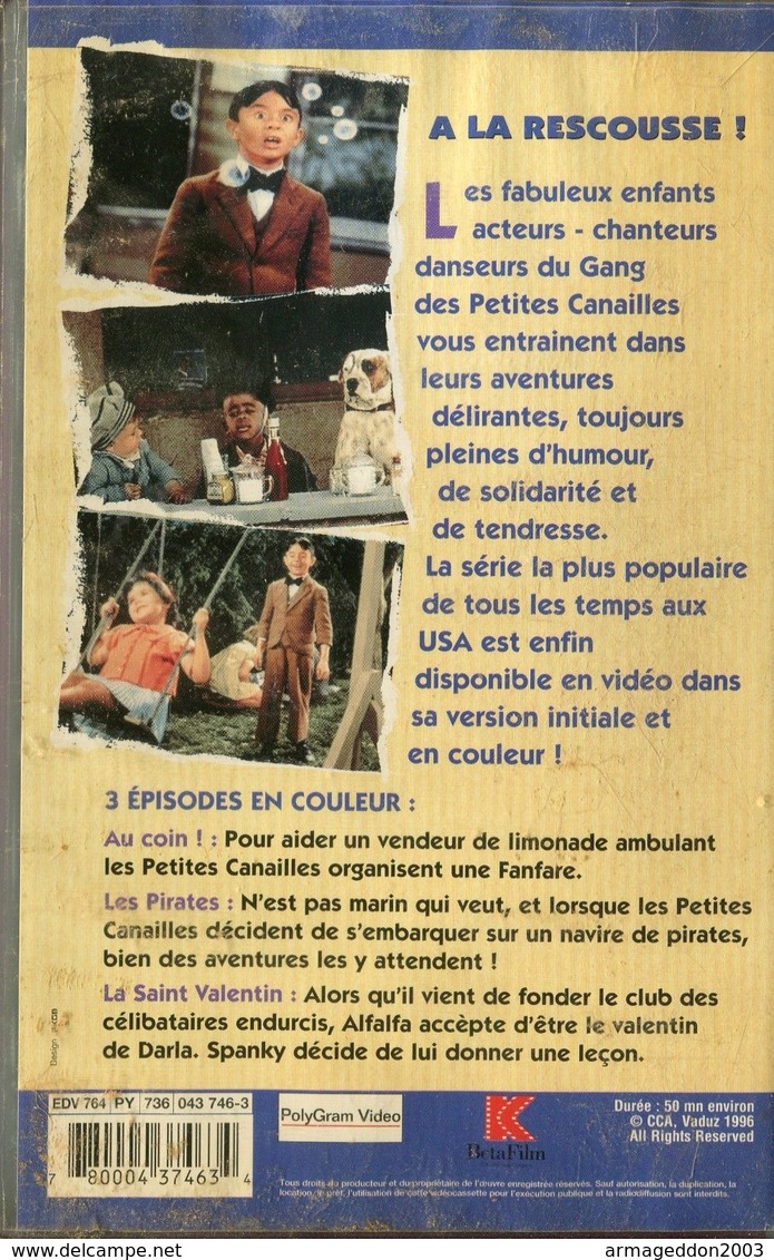 K7 VHS CASSETTE VIDEO - LES PETITES CANAILLES VOLUME 2 - Enfants & Famille