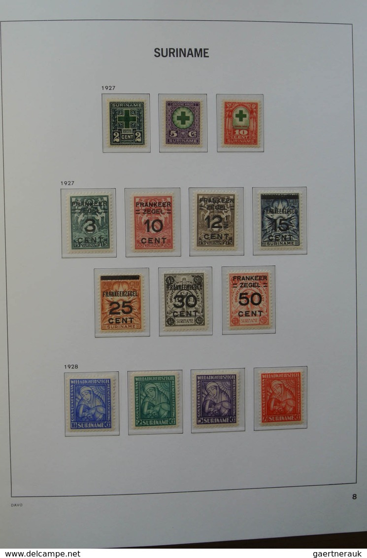 24152 Surinam: 1927-1975. MNH And Mint Hinged, Almost Complete Collection Surinam 1927-1975 In Davo Luxe A - Suriname ... - 1975