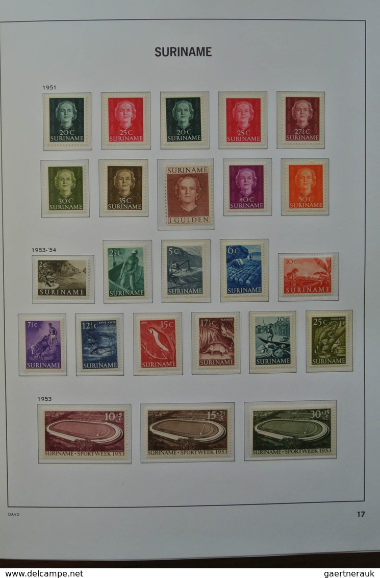 24152 Surinam: 1927-1975. MNH And Mint Hinged, Almost Complete Collection Surinam 1927-1975 In Davo Luxe A - Suriname ... - 1975