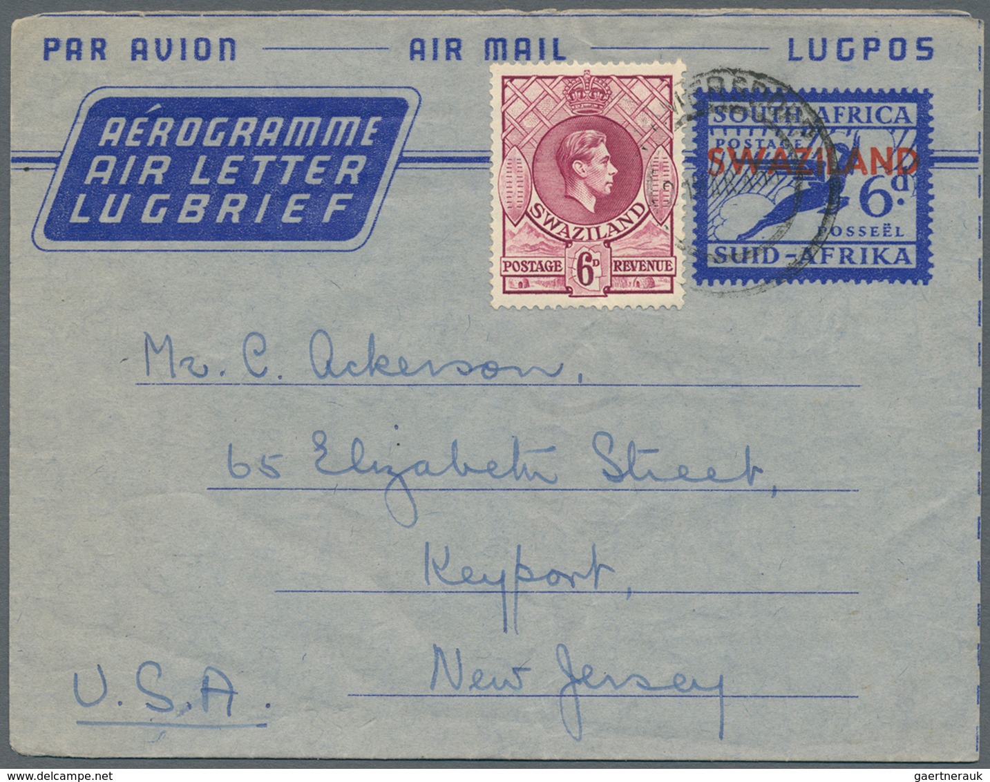 24156 Swaziland: 1945/1961 (ca.), AEROGRAMMES: Accumulation With About 380 Unused And Used/CTO Airletters, - Swaziland (...-1967)