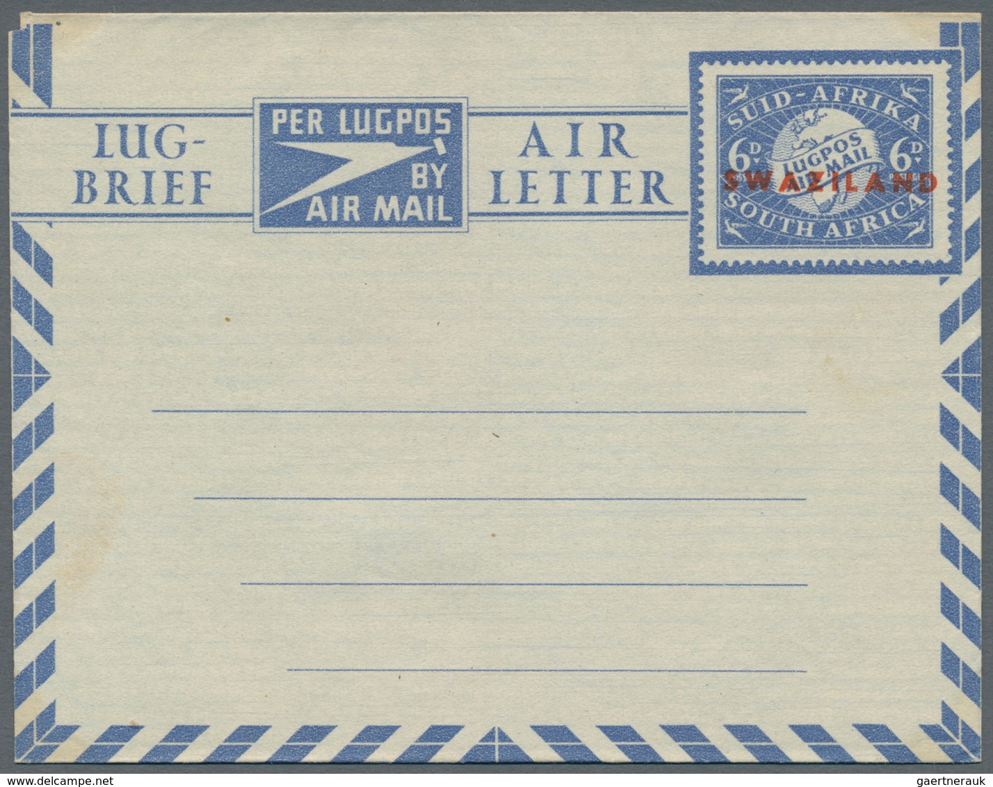 24156 Swaziland: 1945/1961 (ca.), AEROGRAMMES: Accumulation With About 380 Unused And Used/CTO Airletters, - Swaziland (...-1967)