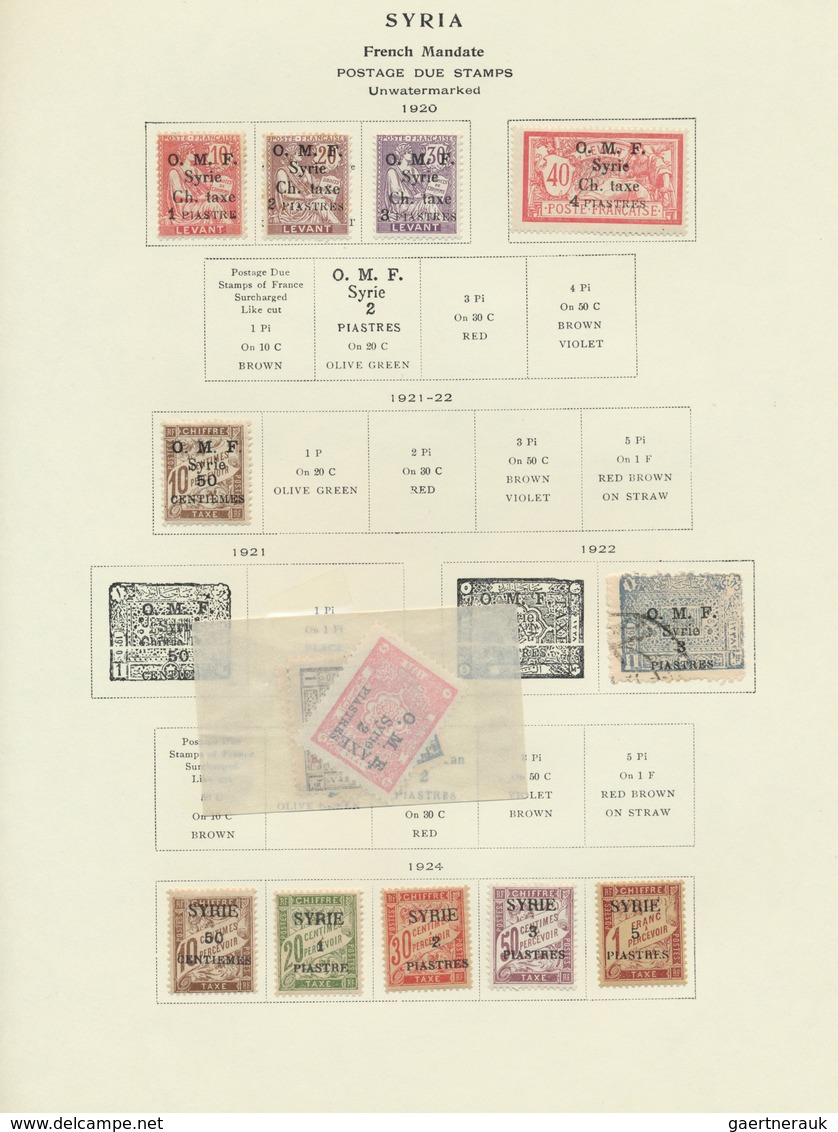 24164 Syrien: 1919/1970 (ca.), French Levant, mainly mint collection of Lebanon, Syria, Alaouites, Alexand