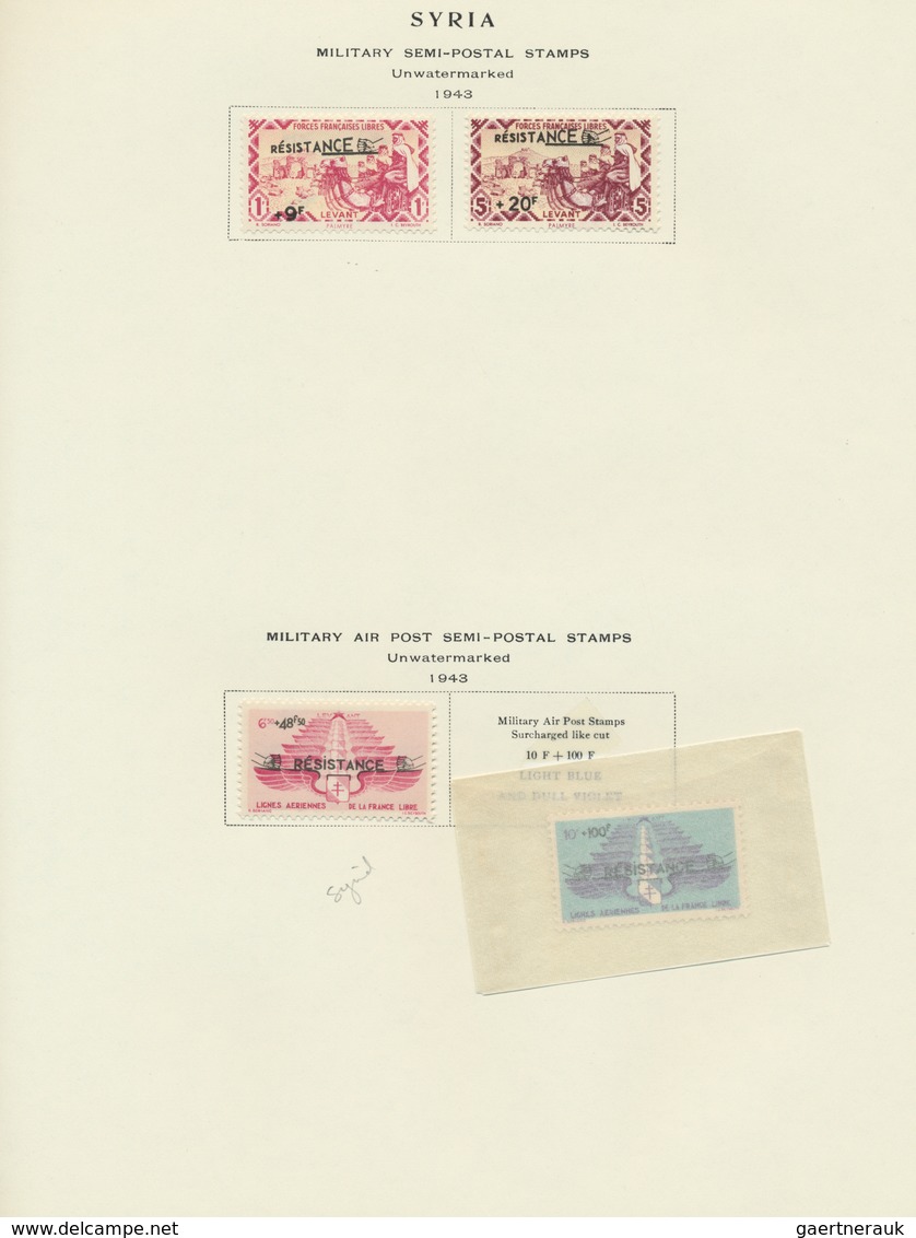 24164 Syrien: 1919/1970 (ca.), French Levant, mainly mint collection of Lebanon, Syria, Alaouites, Alexand