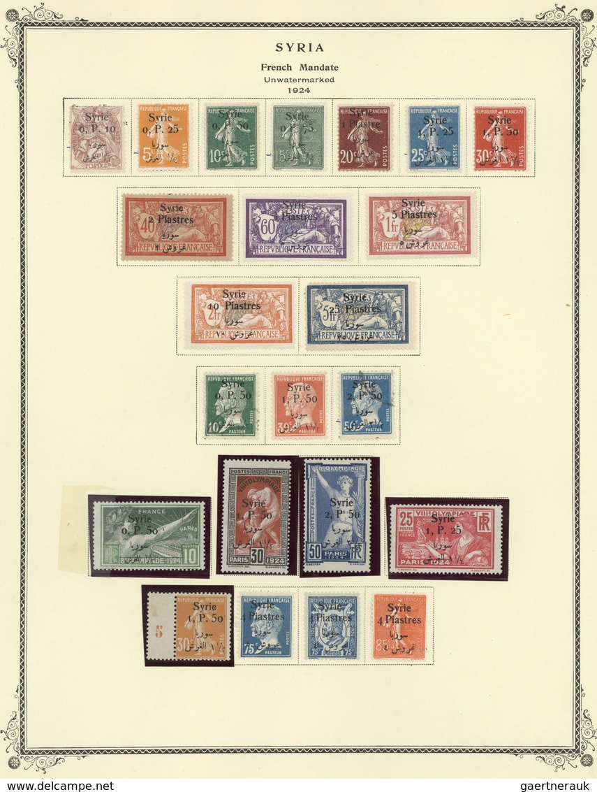 24166 Syrien: 1919/1960, Mainly Mint Collection In A Scott Album, Comprising A Nice Selection Of Kingdom O - Syrie