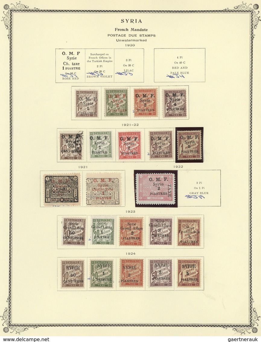 24166 Syrien: 1919/1960, Mainly Mint Collection In A Scott Album, Comprising A Nice Selection Of Kingdom O - Syrie