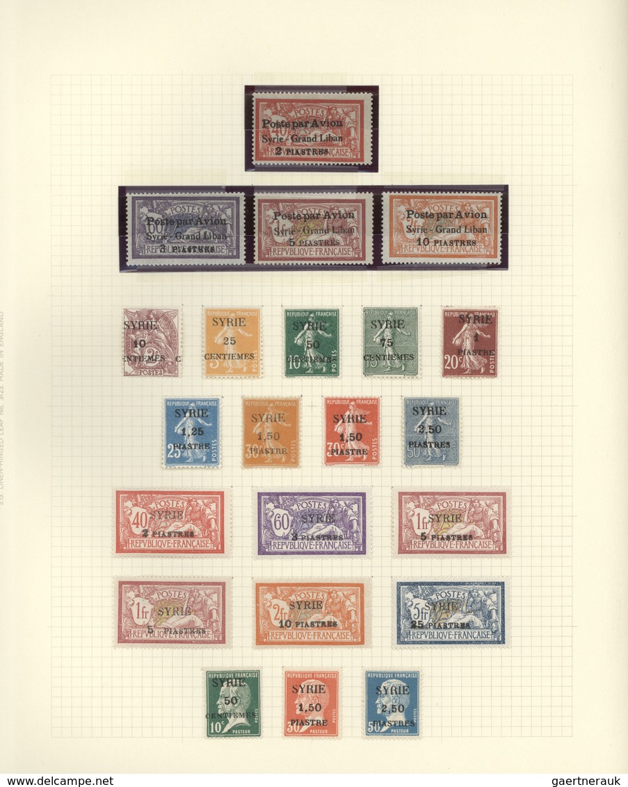 24167 Syrien: 1919/1958, Mainly Mint Collection In A Stanley Gibbons Album, Neatly Arranged On Leaves And - Syrie