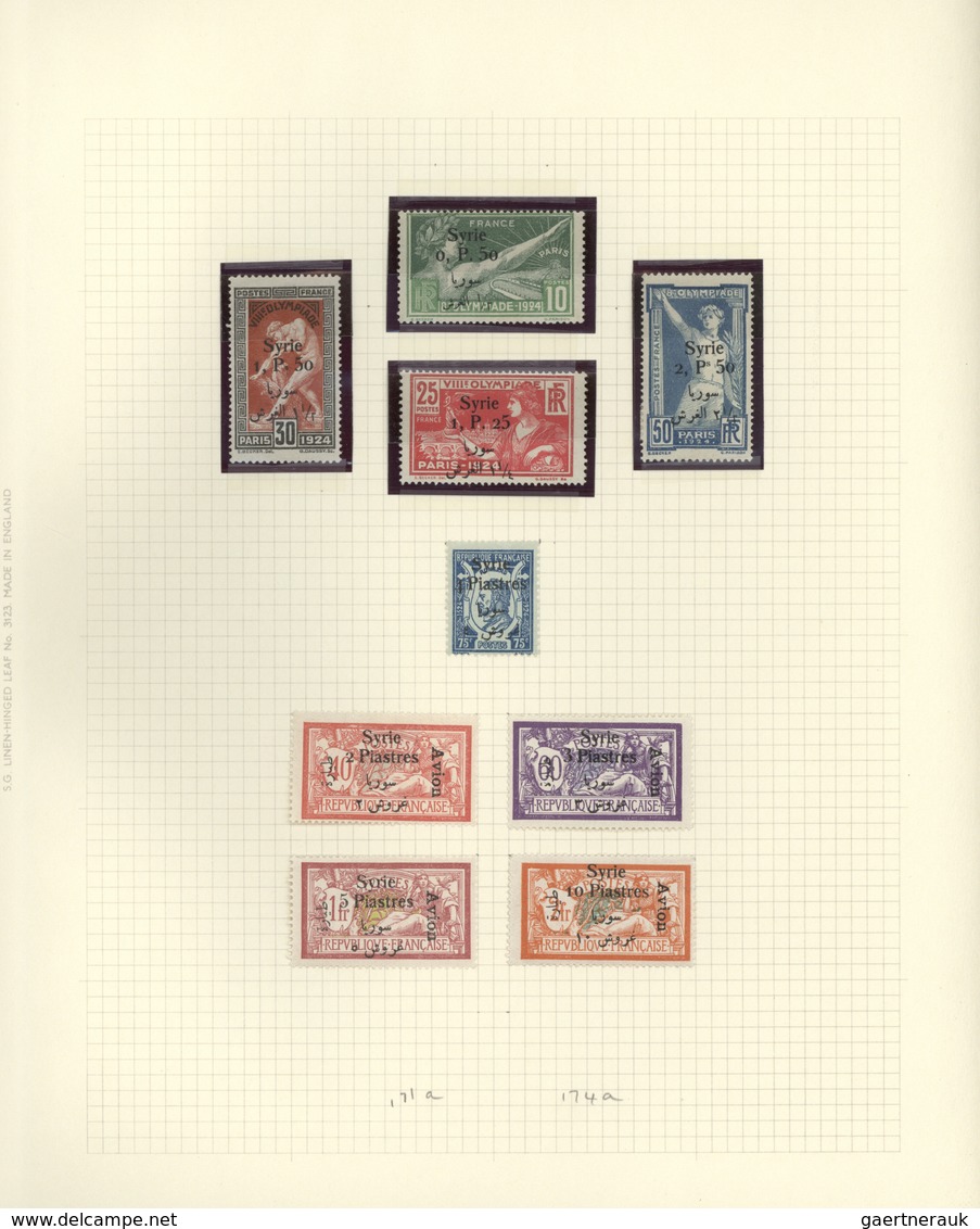 24167 Syrien: 1919/1958, Mainly Mint Collection In A Stanley Gibbons Album, Neatly Arranged On Leaves And - Syrie