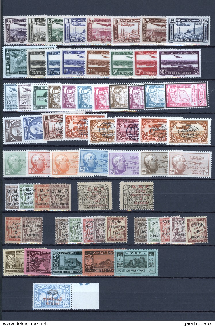 24168 Syrien: 1919/1945, UNMOUNTED MINT Collection On Stocksheets Incl. Many Better Items, 2nd Issue Olymp - Syrie