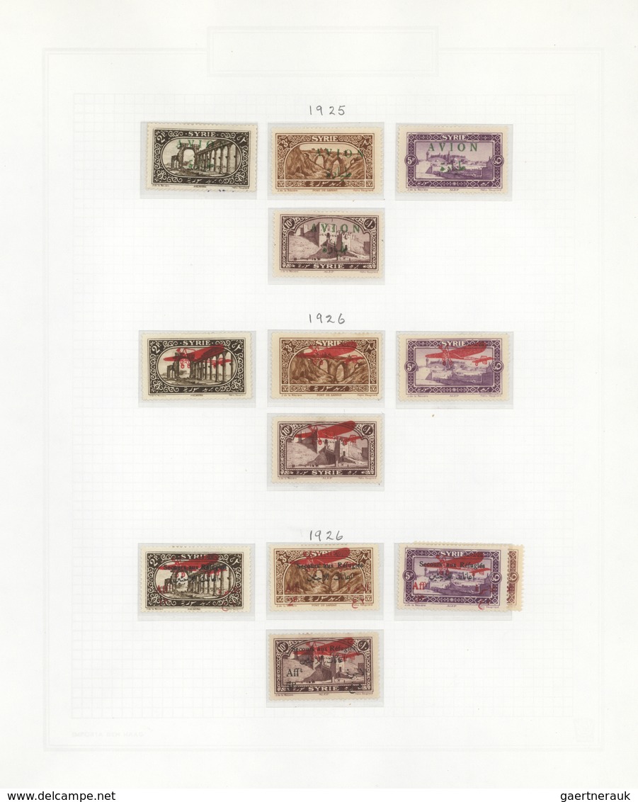 24169 Syrien: 1919/1937, Mint And Used Collection On Album Pages, Containing A Lovely Range Of Overprint S - Syrie