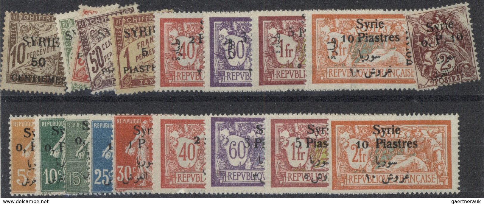 24171 Syrien: 1919/1924, Comprehensive Mint And Used Accumulation Of The Different Overprint Issues, Allto - Syrie