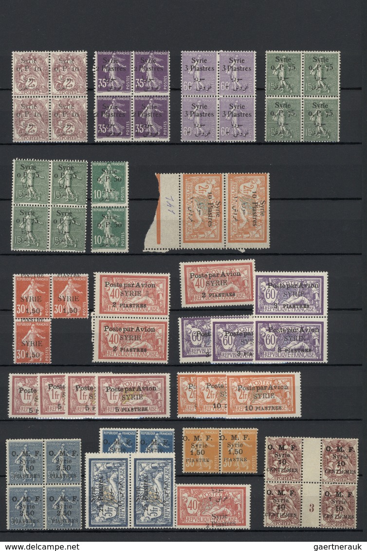 24174 Syrien: 1919/1924, U/m Assortment Of Apprx. 220 Overprint Stamps Mainly Within Units. Maury Cat.valu - Syrie