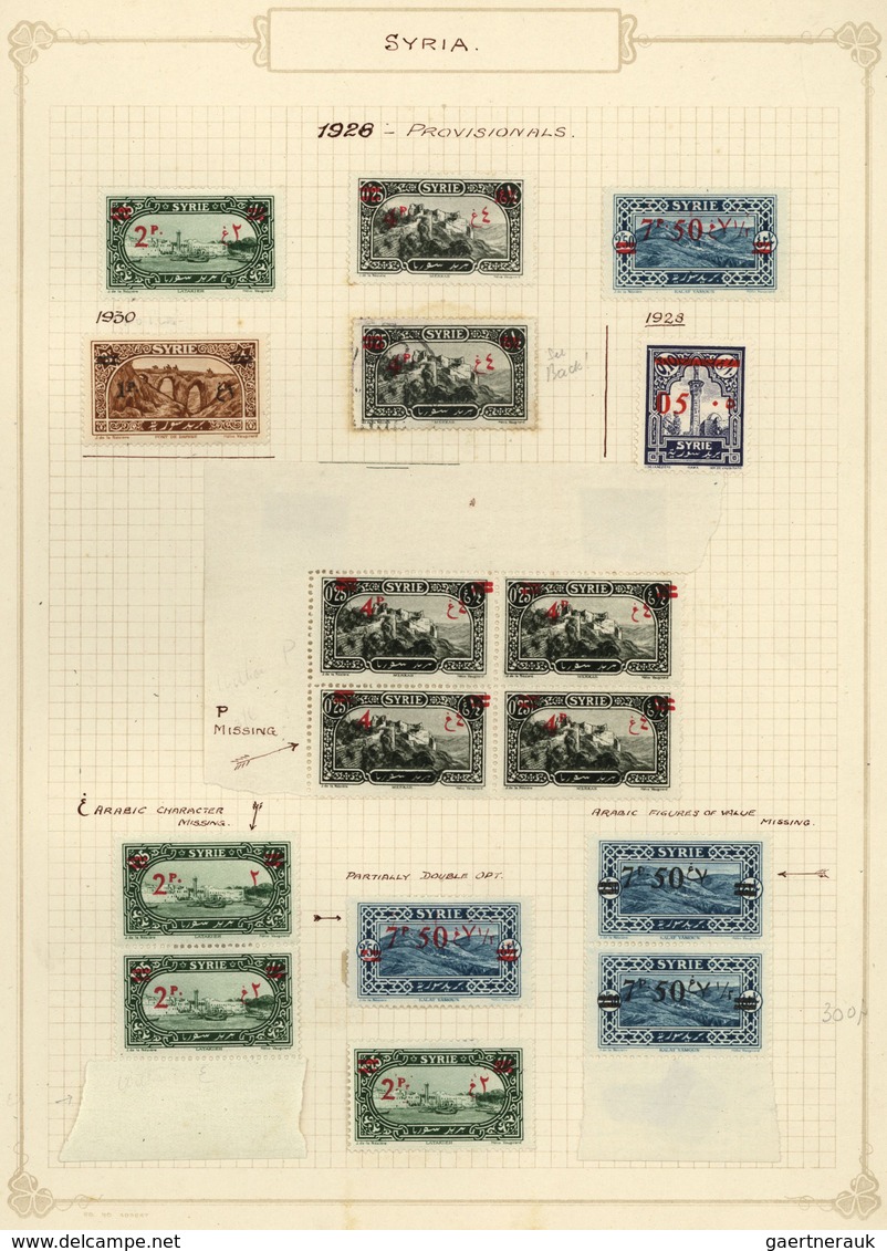 24180 Syrien: 1920/1970, Mint And Used Collection In A Scott Binder, From A Good Part French Period And Sh - Syrie