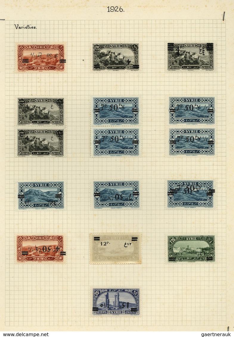 24180 Syrien: 1920/1970, mint and used collection in a Scott binder, from a good part French period and sh