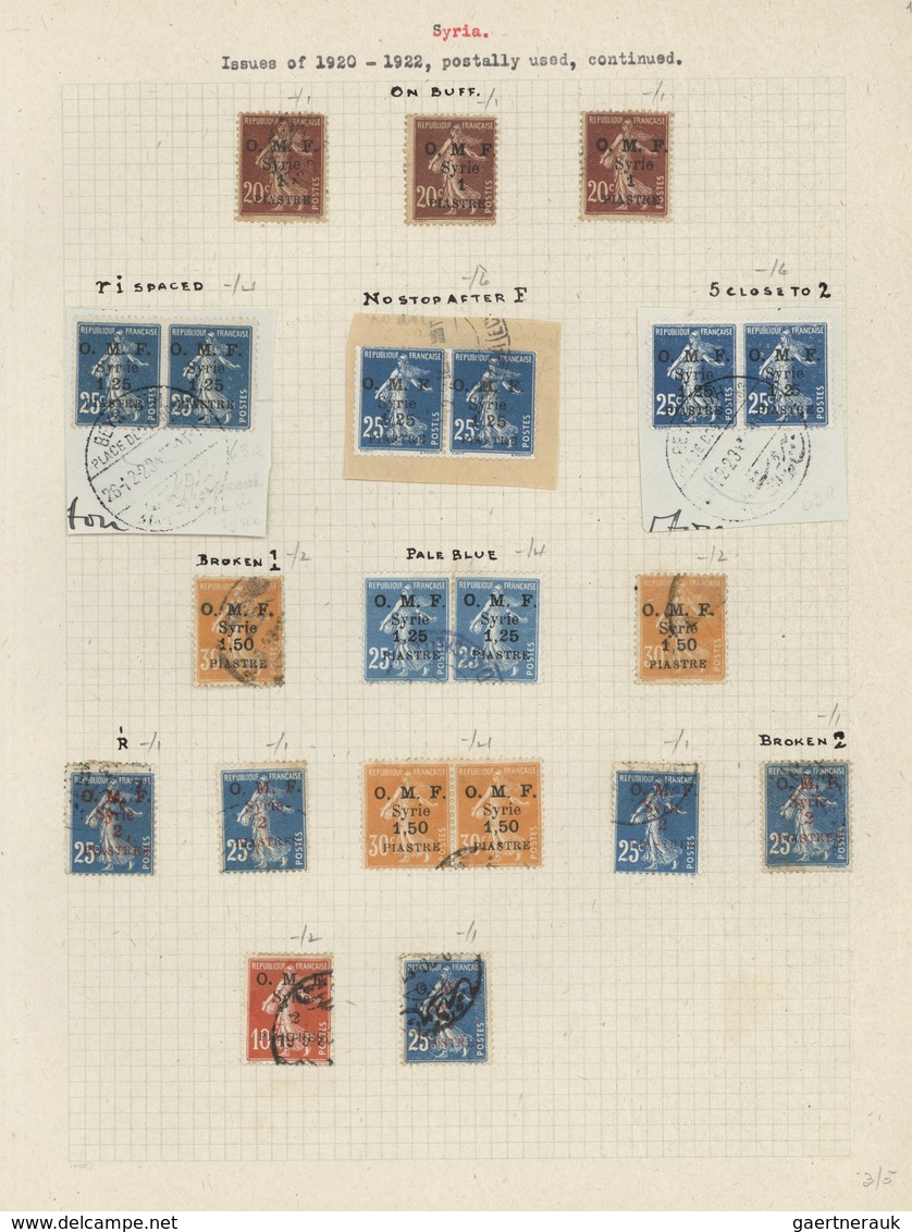 24182 Syrien: 1920/1940 (ca.), Used And Mint Collection/accumulation On Album Pages, Main Value In The App - Syrie