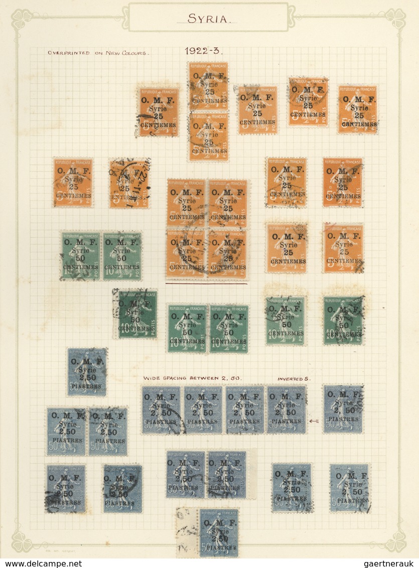 24182 Syrien: 1920/1940 (ca.), Used And Mint Collection/accumulation On Album Pages, Main Value In The App - Syrie