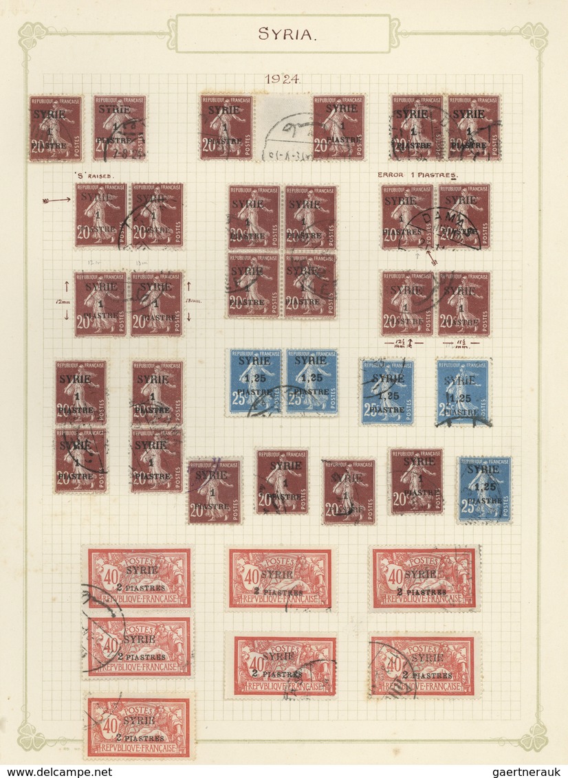 24182 Syrien: 1920/1940 (ca.), Used And Mint Collection/accumulation On Album Pages, Main Value In The App - Syrie