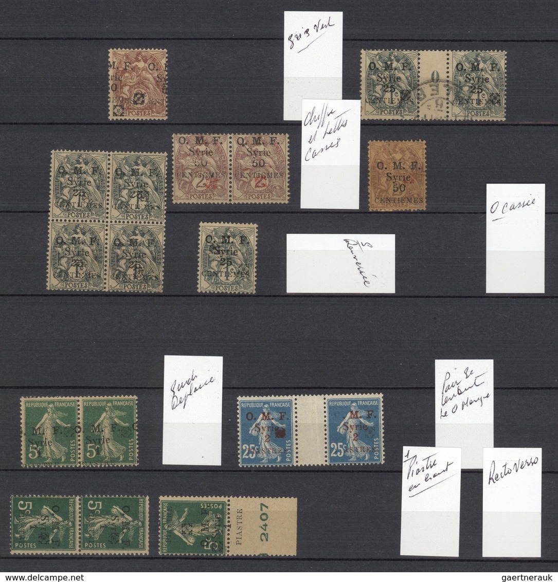 24185 Syrien: 1920/1921, FLEURONS D'ALEP (black And Red), Specialised Accumulation Of Apprx. 140 Stamps In - Syrie