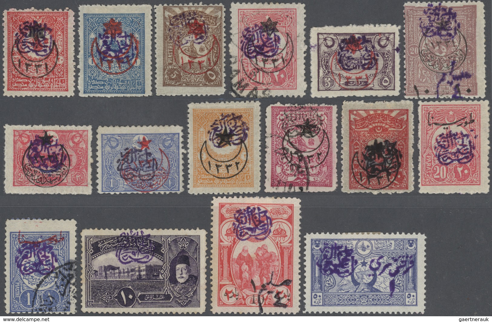 24191 Syrien: 1920-50, Collection Starting Turkish Stamps With Syria Cancellations, First Issues With A Wi - Syrie