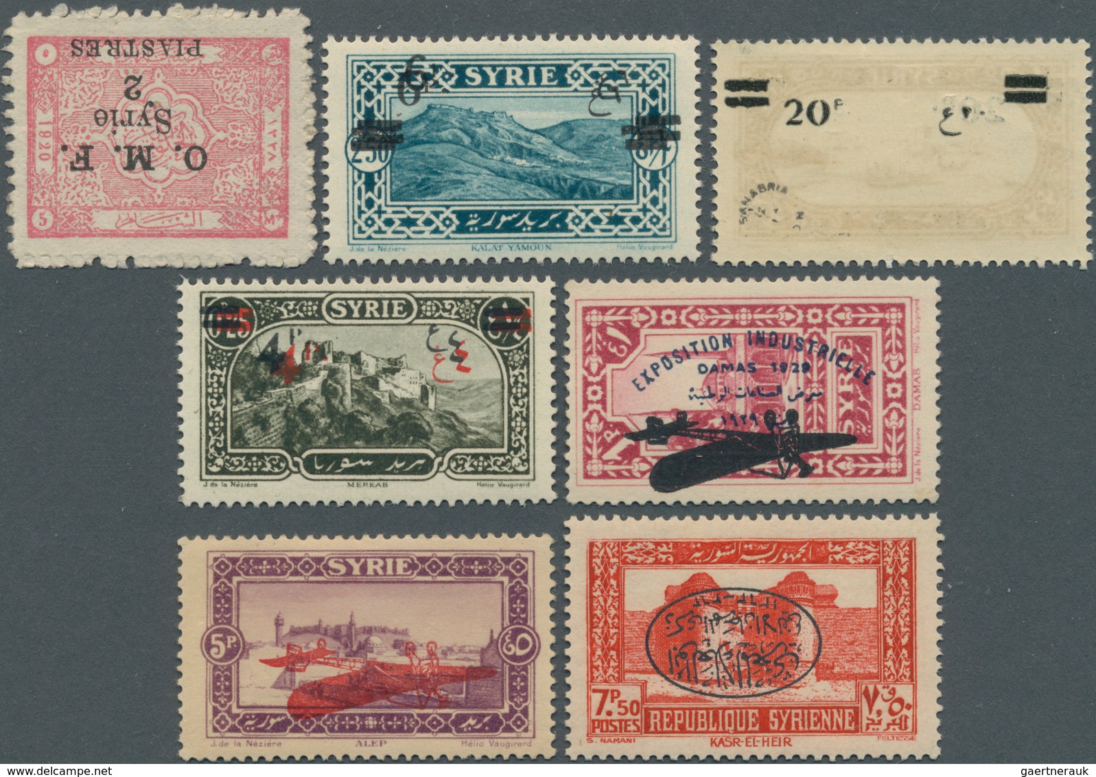 24195 Syrien: 1921/1948 (ca.), Small But Interesting Accumulation Of ERRORS In Stockbook With Many Inverte - Syrie