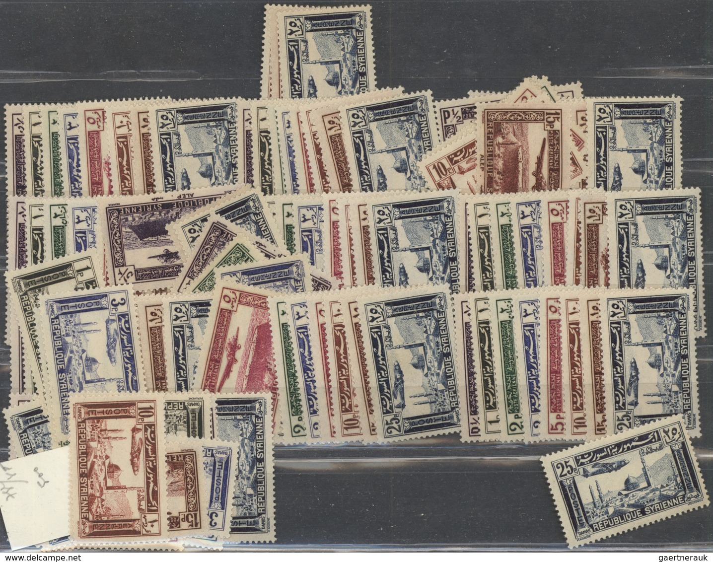 24202 Syrien: 1924/1945 (ca.), Predominantly Mint Accumulation On Retail Cards Incl. Many Complete Sets, A - Syrie