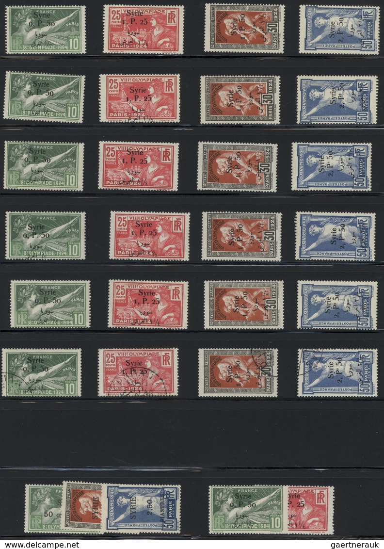 24203 Syrien: 1924, Olympic Games, Mainly Mint Assortment Of Both Issues, Comprising Eight Complete Sets O - Syria