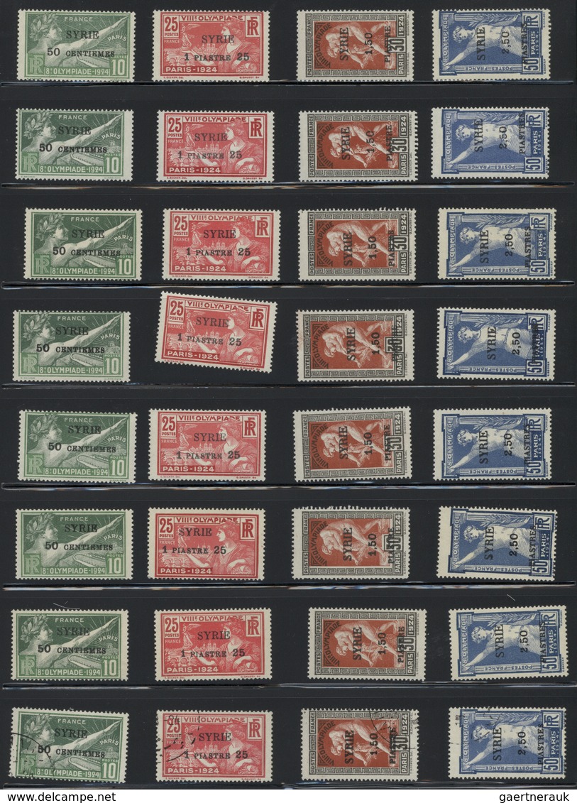 24203 Syrien: 1924, Olympic Games, Mainly Mint Assortment Of Both Issues, Comprising Eight Complete Sets O - Syria