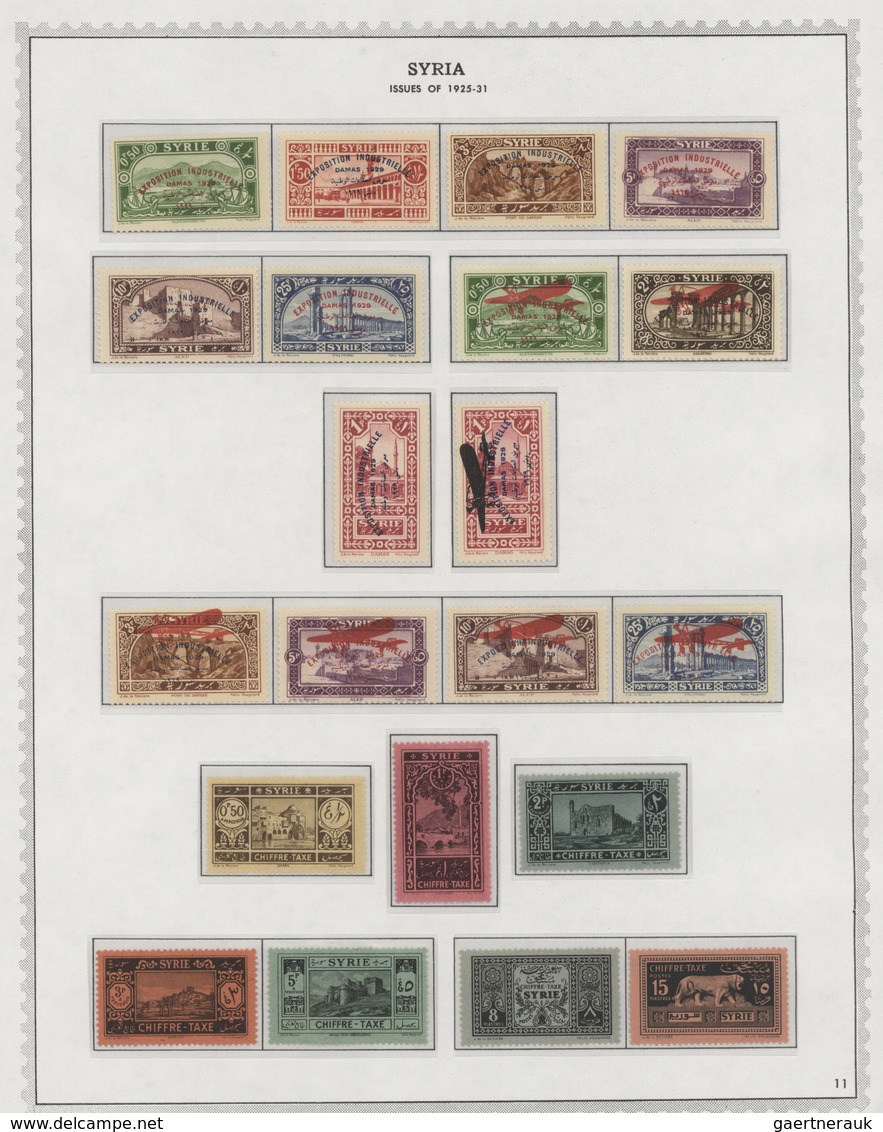 24204 Syrien: 1925/1994, A Splendid Mint Collection On Album Pages, Well Collected Throughout From French - Syrie