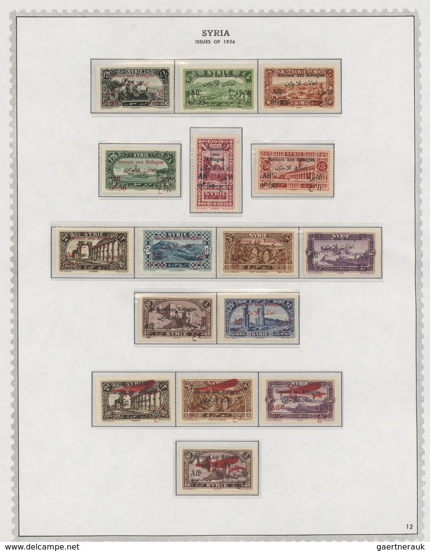 24204 Syrien: 1925/1994, A Splendid Mint Collection On Album Pages, Well Collected Throughout From French - Syrie