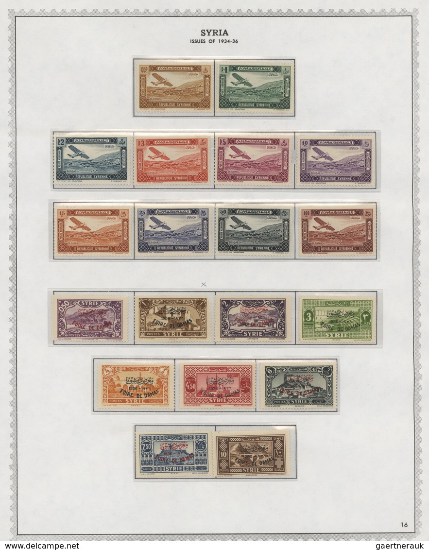 24204 Syrien: 1925/1994, A Splendid Mint Collection On Album Pages, Well Collected Throughout From French - Syrie