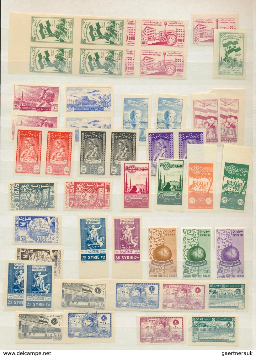 24210 Syrien: 1942/1969, Chiefly Mint Collection/accumulation In A Stockbook, Also Incl. A Good Range Of I - Syrie