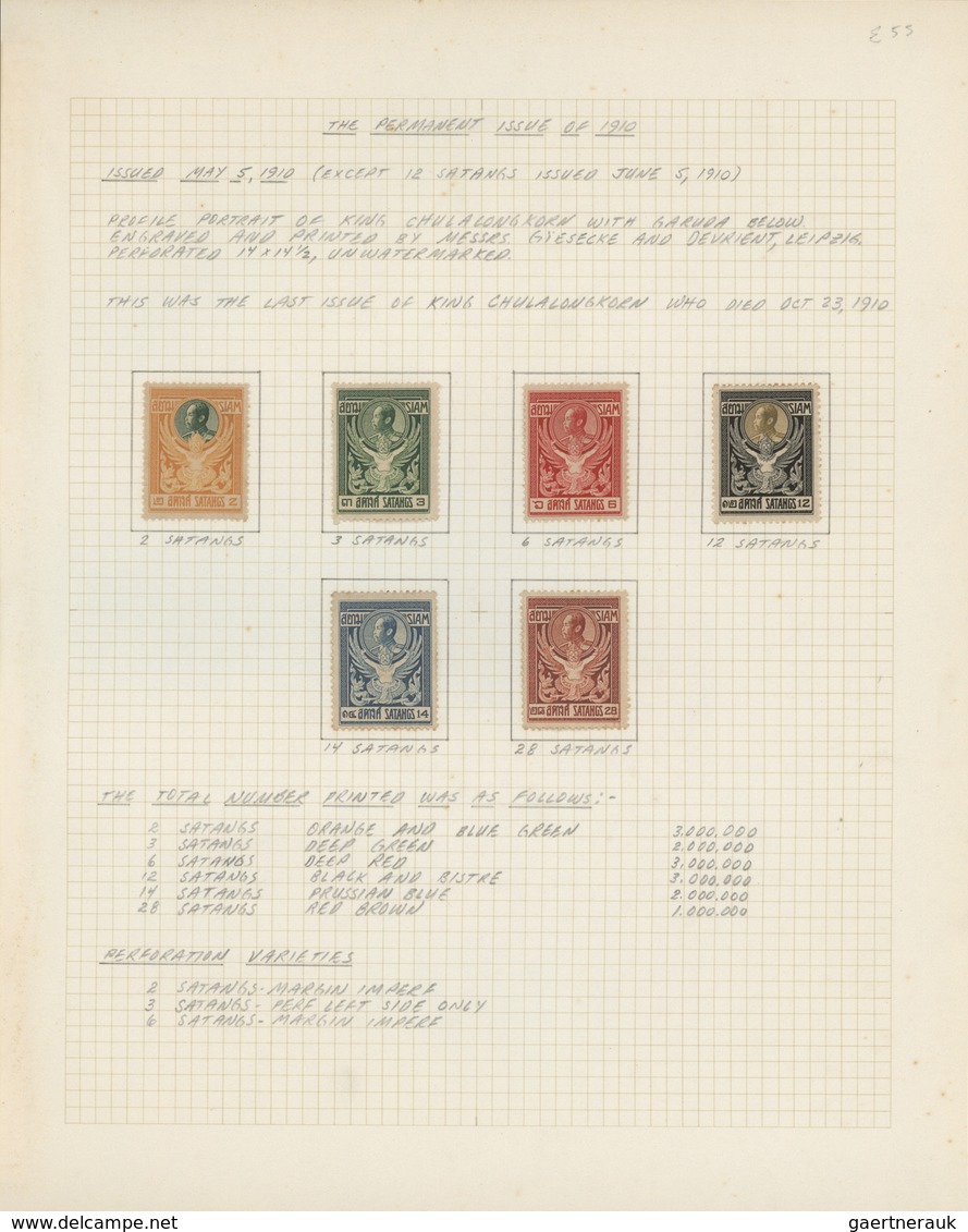 24233A Thailand: 1887/1950, Mint collection as the part of the famous specialized Alex Petrie collection, o