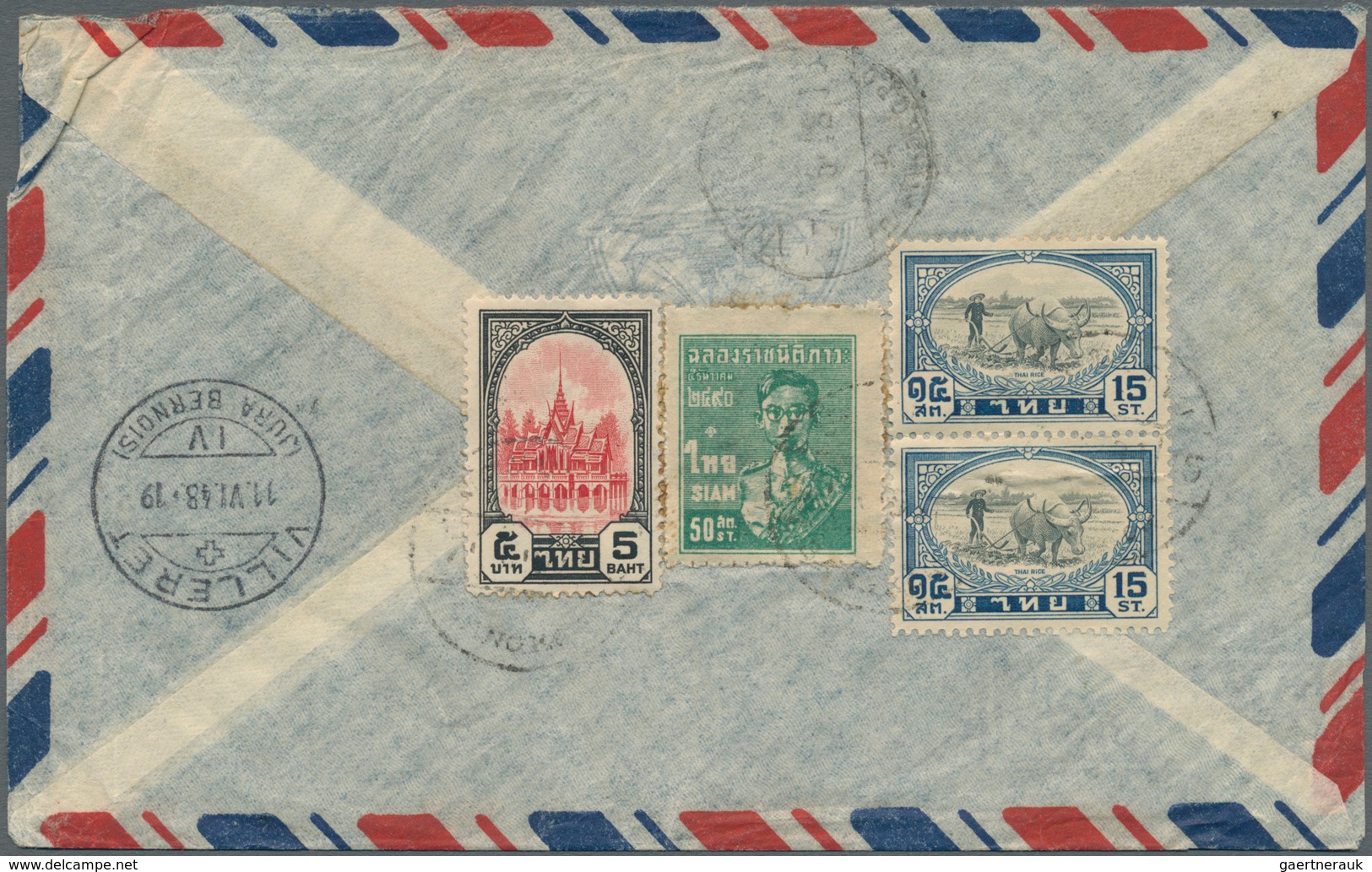 24235 Thailand: 1893/1973: Very fine lot of 61 envelopes, used picture postcards and postal stationeries w