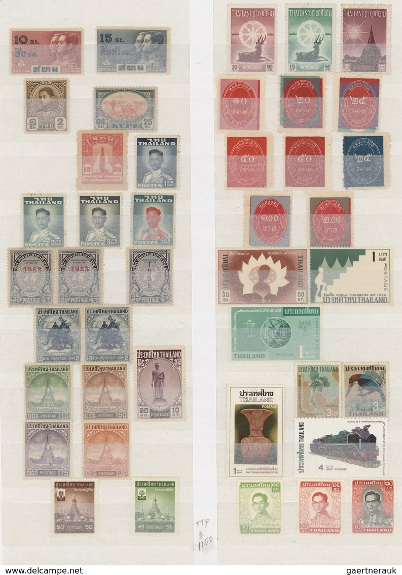 24236A Thailand: 1906/81, Unused Mounted Mint Resp. Used Collection In Stockbook With 1912 Series Used Spec - Thaïlande