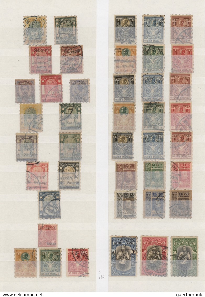 24236A Thailand: 1906/81, Unused Mounted Mint Resp. Used Collection In Stockbook With 1912 Series Used Spec - Thaïlande