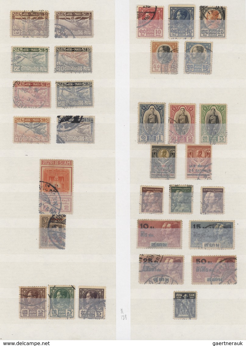 24236A Thailand: 1906/81, unused mounted mint resp. used collection in stockbook with 1912 series used spec