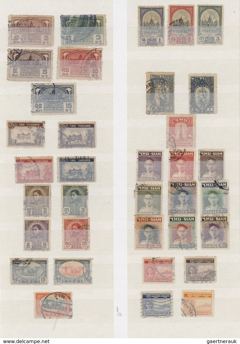 24236A Thailand: 1906/81, unused mounted mint resp. used collection in stockbook with 1912 series used spec