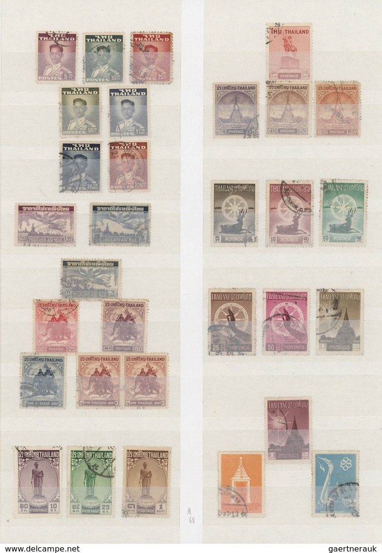 24236A Thailand: 1906/81, unused mounted mint resp. used collection in stockbook with 1912 series used spec