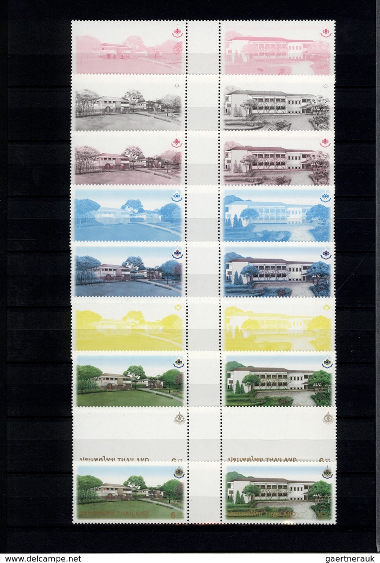 24239 Thailand: 1996/1999: Progressive proof (up to 11 phases) for stamps and souvenir sheets including gu