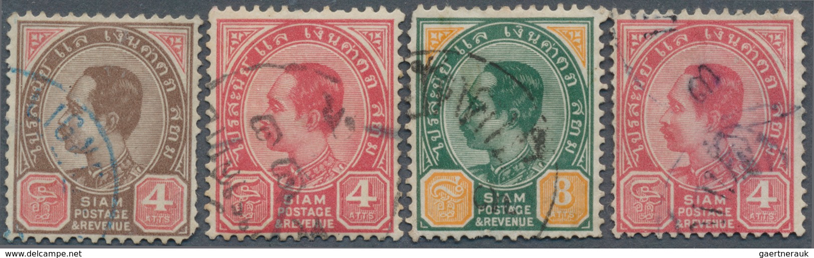 24242 Thailand - Stempel: 1885/1904 (ca.), Used Copies (36) With A Variety Of Postmarks. - Thaïlande